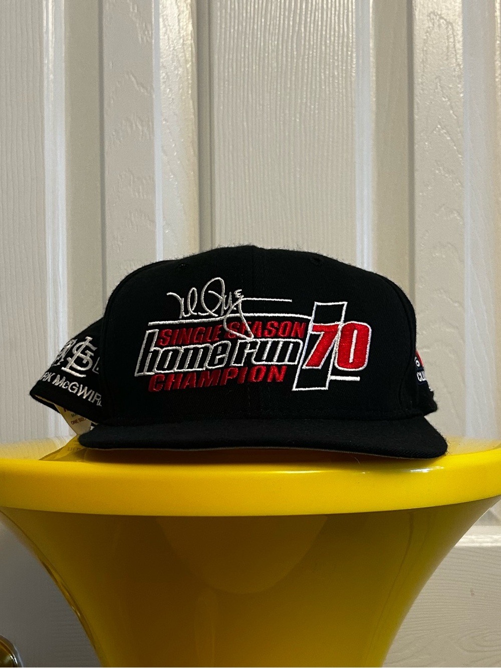Black 'Single Season Home Run 70' Embroidered Snapback Hat